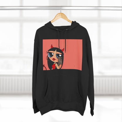 Devilish ImAJustAGirl💅🏻🎀🫧~ Three-Panel Fleece Hoodie