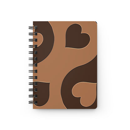 Cozy Love Journal - Heart Design, Spiral Bound Notebook for Note-Taking, Journaling, Gifts for Her, Valentine's Day, Planner