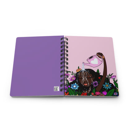 Bloom Spiral Bound Journal, Nourish Your Mind Body Soul Notebook, Inspirational Quote Diary, Wellness Planner, Self Care Gift, Gratitude