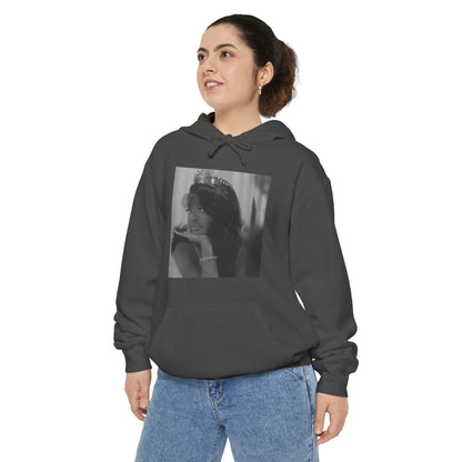 Chic Black and White Hoodie, Stylish Garment-Dyed Sweatshirt, Cozy Unisex Hoodie, Fashionable Casual Wear, Perfect for Everyday Use