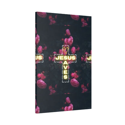 Religious Wall Art, Christian Home Decor, Jesus Saves Canvas, 0.75 inch stretched, Inspirational Gift, Religious Wall Decor, Christian Wall