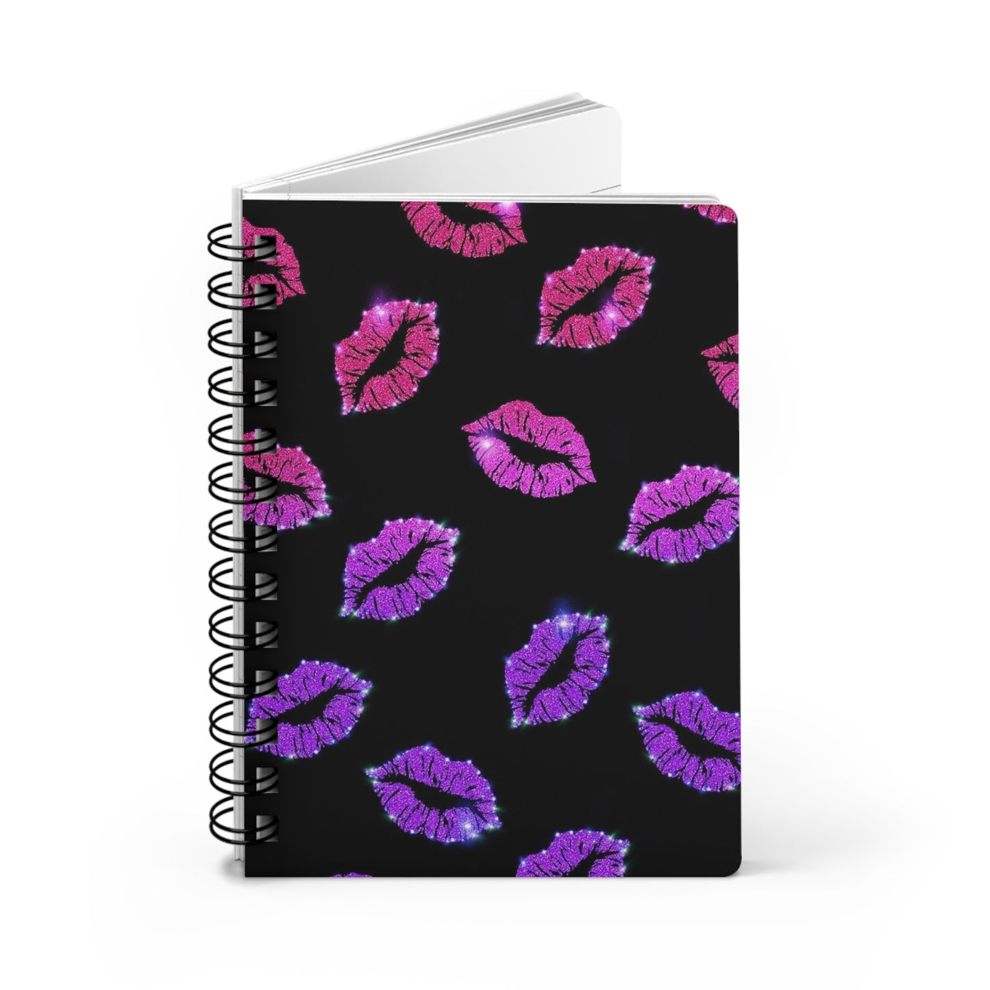 Bold Lips Spiral Bound Journal - Perfect for Notes, Sketches, Gifts, Valentine's Day, Self-Care, Journaling