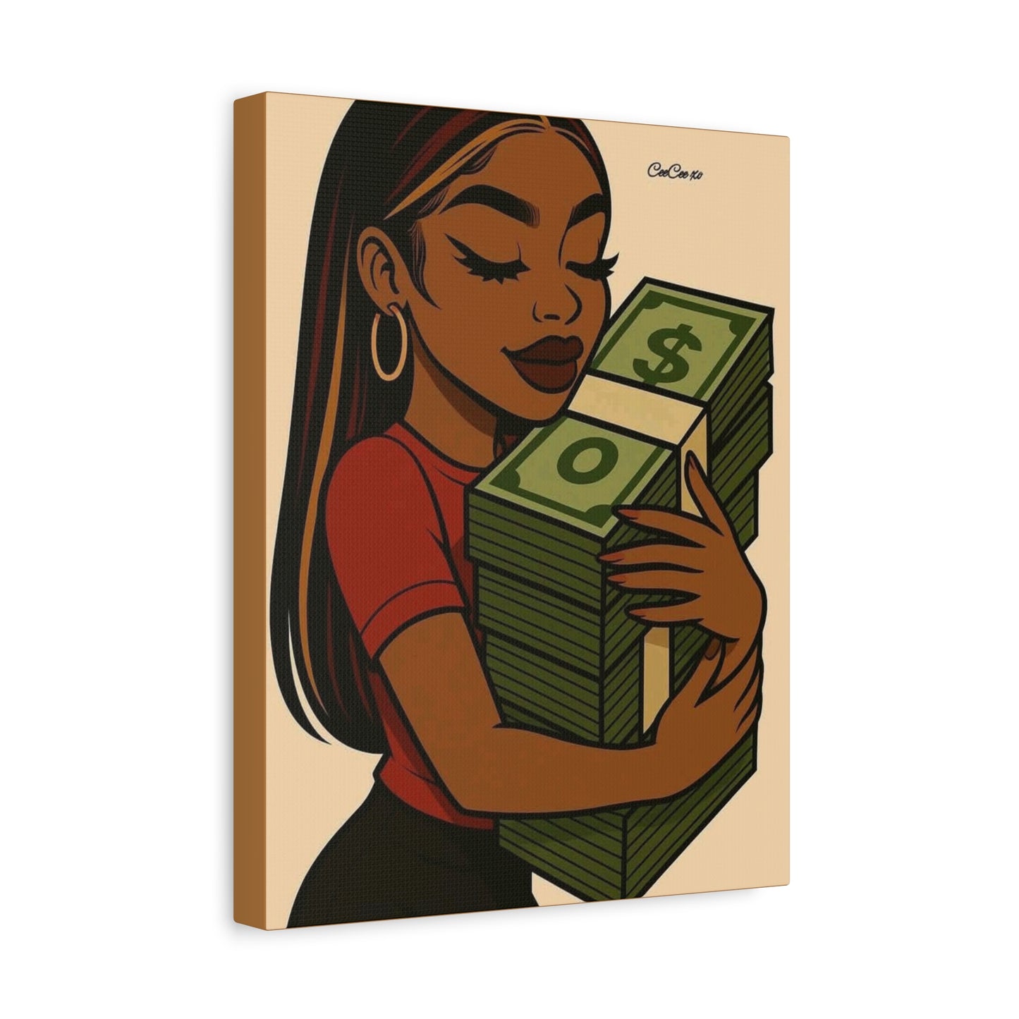 Money Love Canvas Art, Stylish Wall Decor, Inspirational Wall Art, Modern Home Decor, Unique Gift Idea