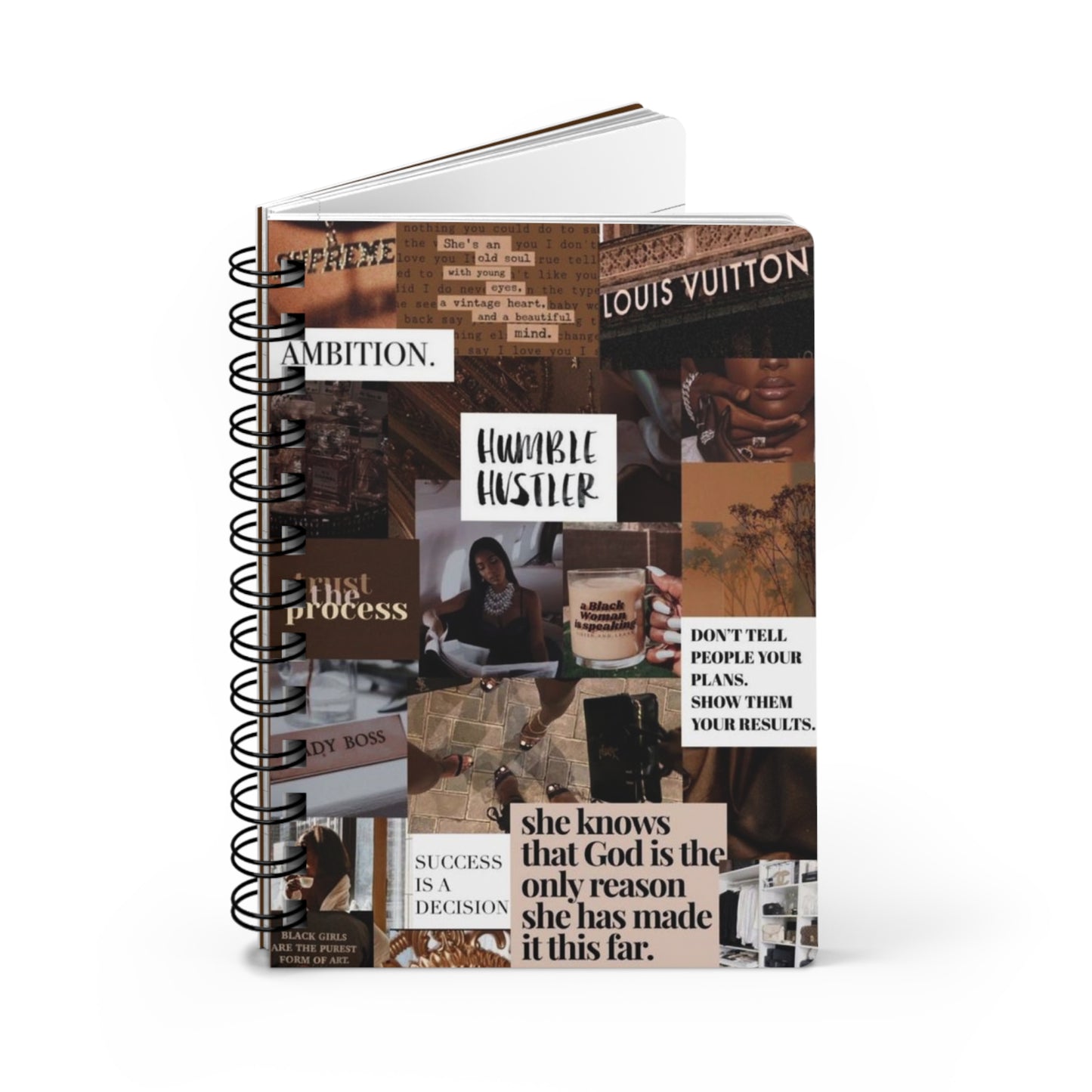 Hustler's Spiral Journal - Plan Your Success, Motivation Notebook, Inspirational Gift, Empowerment Journal, Creative Writing