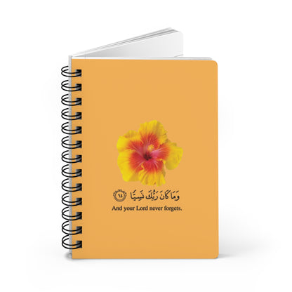 Inspirational Floral Spiral Bound Journal, Gratitude Journal, Writing Notebook, Gift for Students, Yellow Flower Design