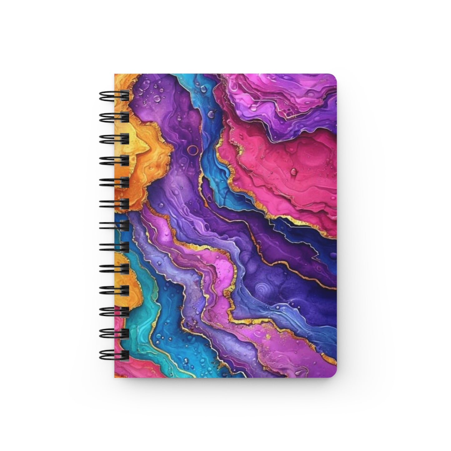 Vibrant Spiral Bound Journal, Colorful Notebook, Artistic Diary, Gift for Writers, Inspirational Journal