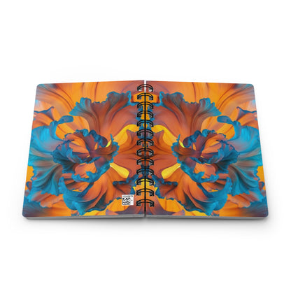Vibrant Floral Spiral Bound Journal, Colorful Notebook for Art Lovers, Gift for Students, Journaling, Sketching, Note-Taking