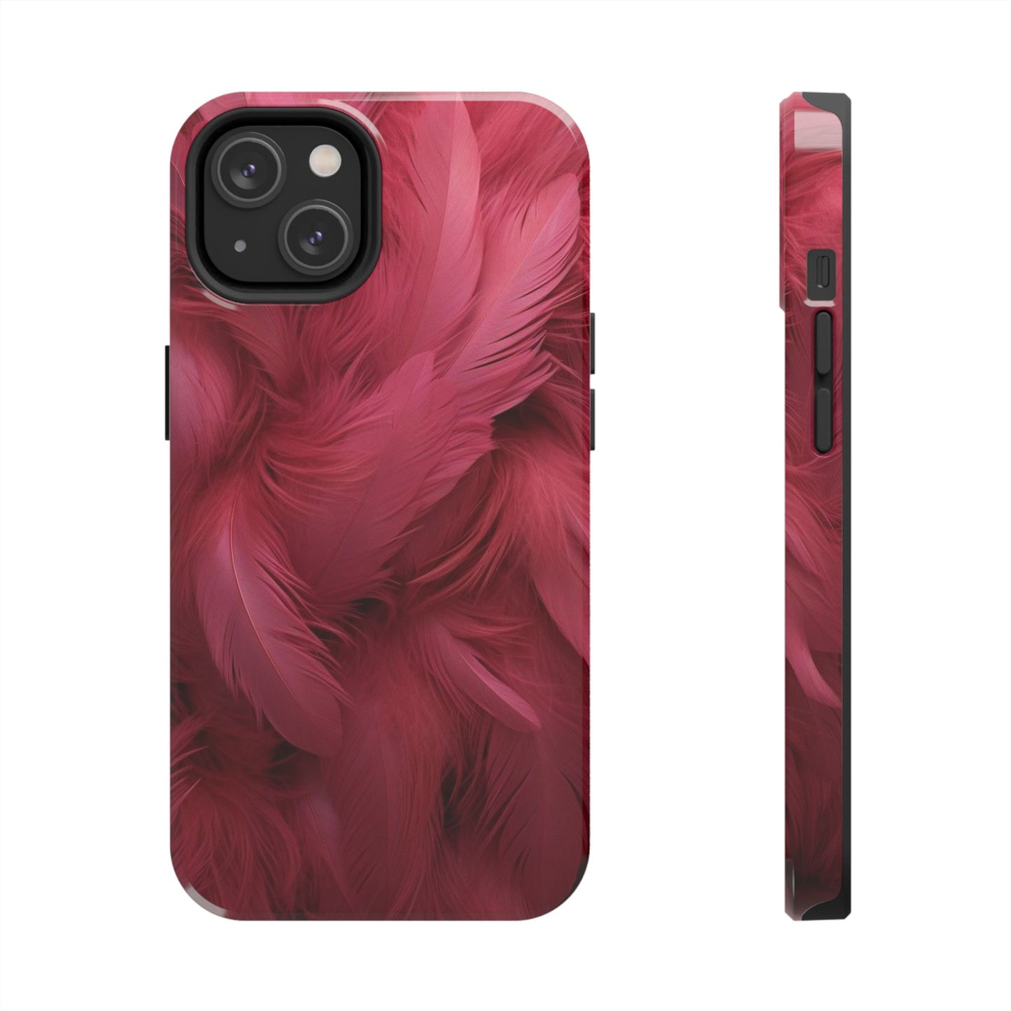 "Rebranding Into A New Badder Bitch!" Pink Feathered Tough Phone Cases