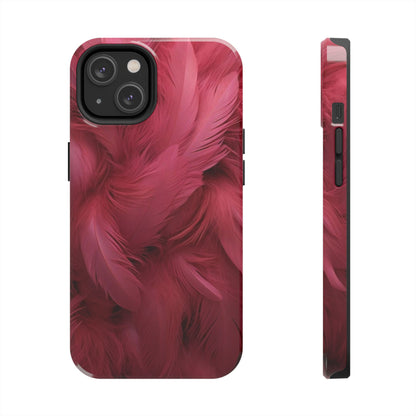 "Rebranding Into A New Badder Bitch!" Pink Feathered Tough Phone Cases