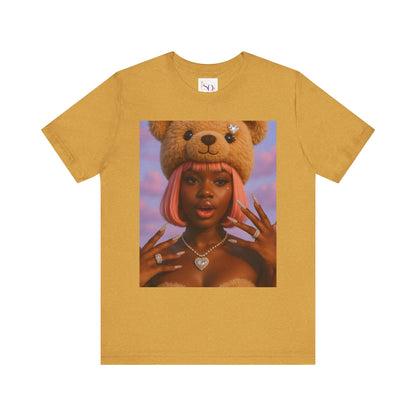 Trendy Graphic Tee, Cute Bear Design Shirt, Casual Fashion Top, Gift for Friends, Streetwear Style, Summer Outfit