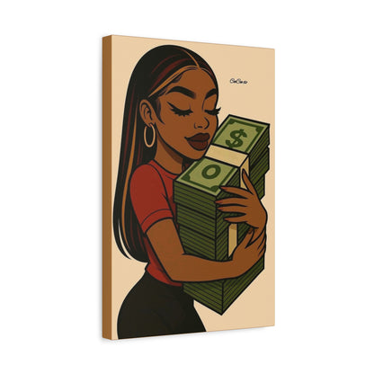 Money Love Canvas Art, Stylish Wall Decor, Inspirational Wall Art, Modern Home Decor, Unique Gift Idea