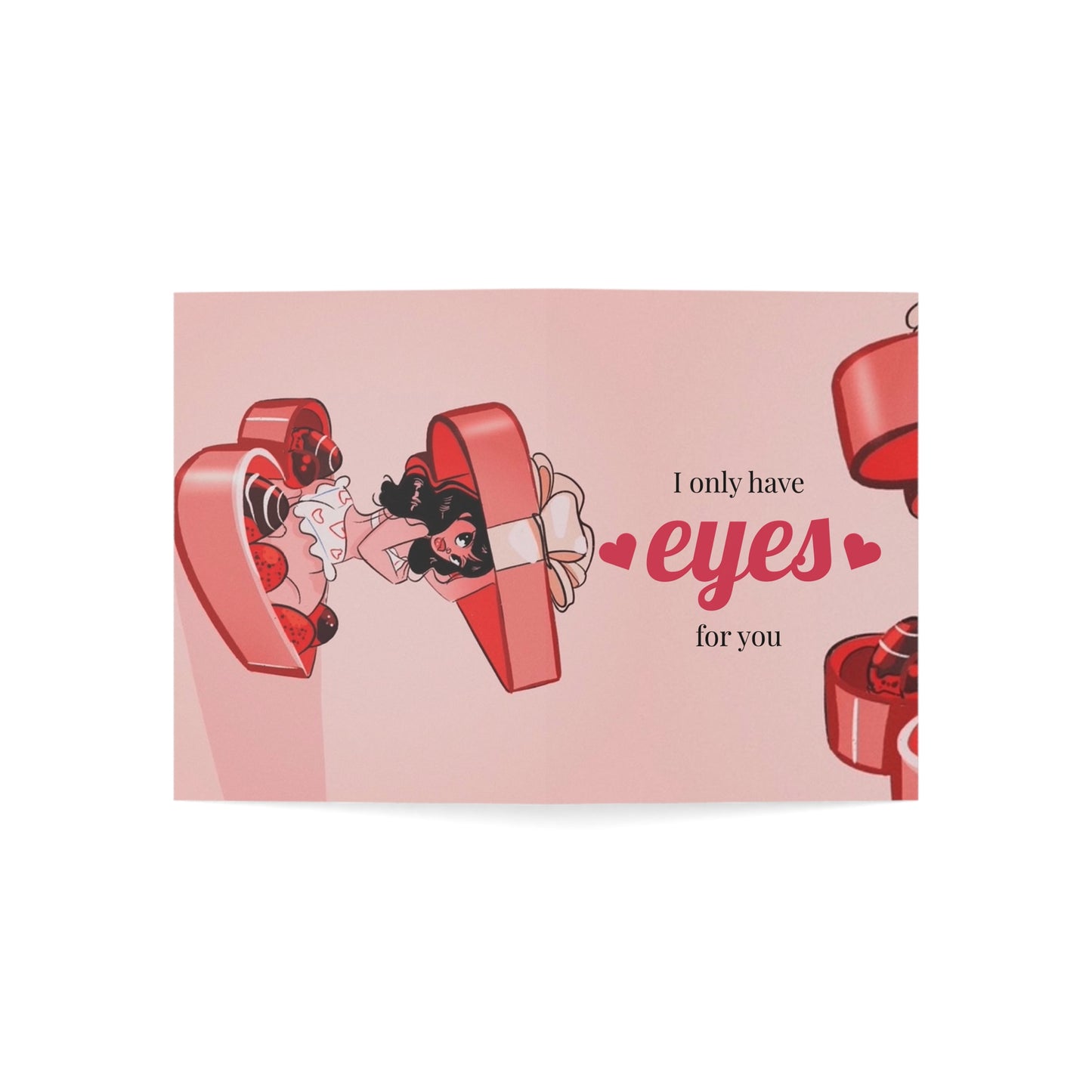 Valentine's Day Greeting Cards (1, 10, 30, 50pcs) Naughty Girl Design