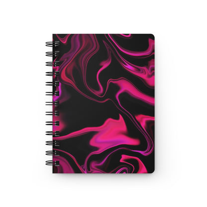 Abstract Pink & Black Spiral Bound Journal | Perfect for Writers, Creative Minds, Gift for Students, Cool Note-taking