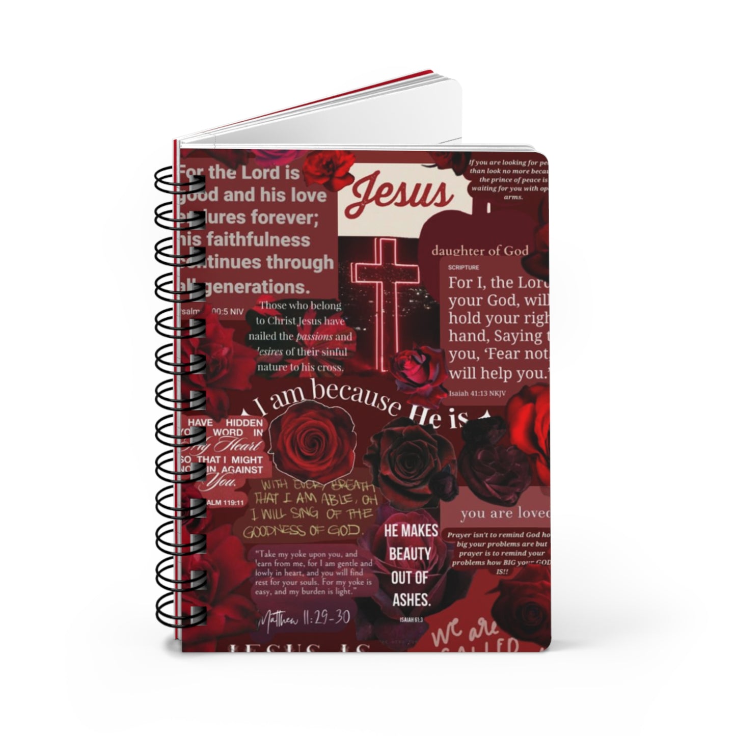 Inspirational Faith Journal - Spiral Bound Notebook, Motivational Writing, Christian Gifts, Religious Quote Journal, Bible Study