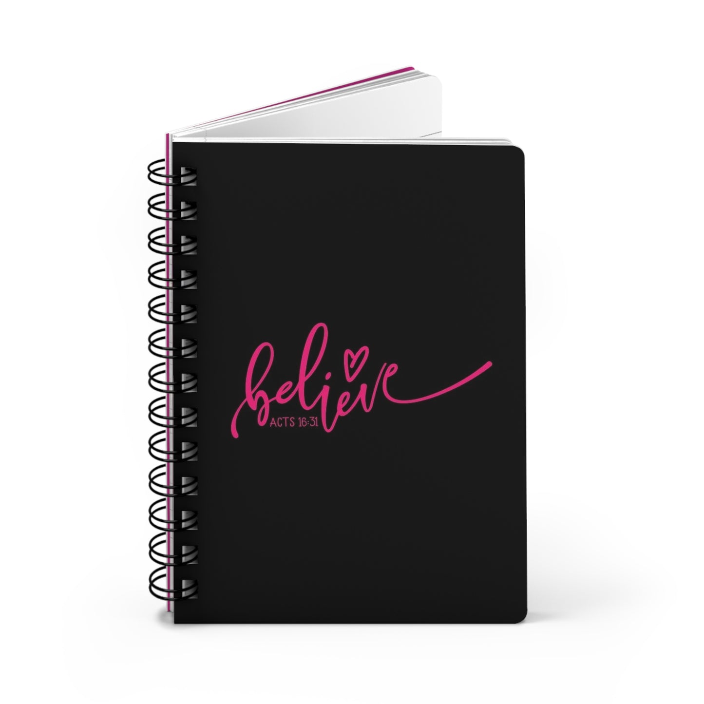 Spiral Bound Journal with Inspirational Quote - Perfect for Journaling, Note-taking, Gift for Students, Writers, Acts 16:31