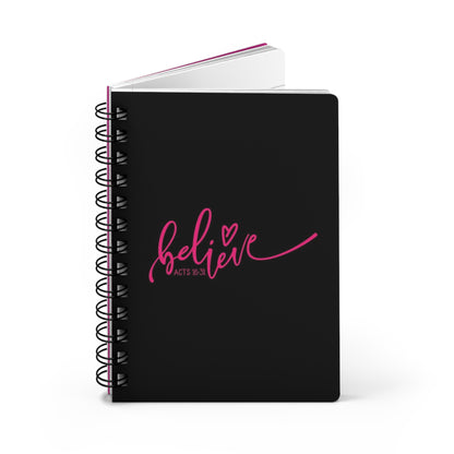 Spiral Bound Journal with Inspirational Quote - Perfect for Journaling, Note-taking, Gift for Students, Writers, Acts 16:31