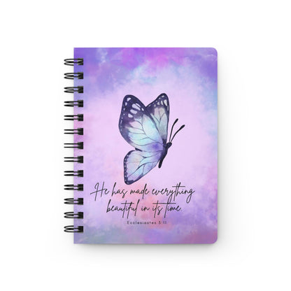 Inspirational Spiral Bound Journal with Butterfly Design, Perfect for Journaling, Gift for Her, Notes, Creativity, Boost Motivation