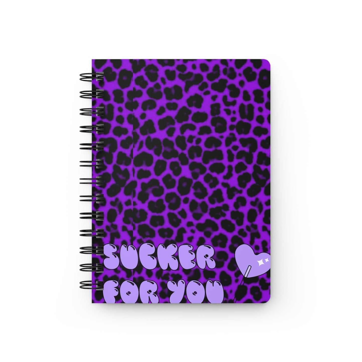 Spiral Bound Journal - Violet Sucker For You Cheetah Print