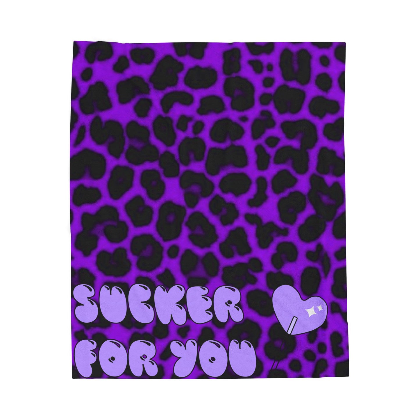 Velvet Cheetah Print ~ Velveteen "Sucker For You" Plush Blanket