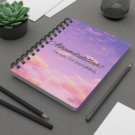 Alhamdulillah! Spiral Bound Journal for Reflection & Gratitude, Personalized Gift for New Beginnings, Perfect for Ramadan, Daily Journal,