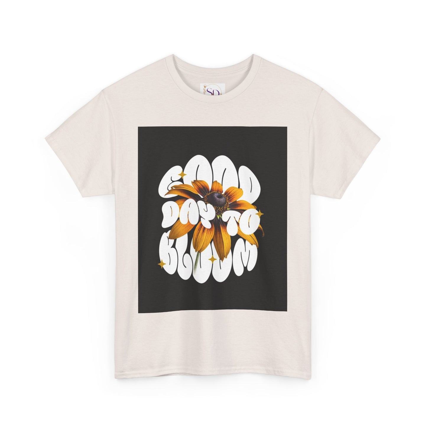 Good Day to Bloom Unisex Heavy Cotton Tee, Floral Graphic Tee, Spring Edition T-Shirt, Casual Gift, Nature Lover Apparel