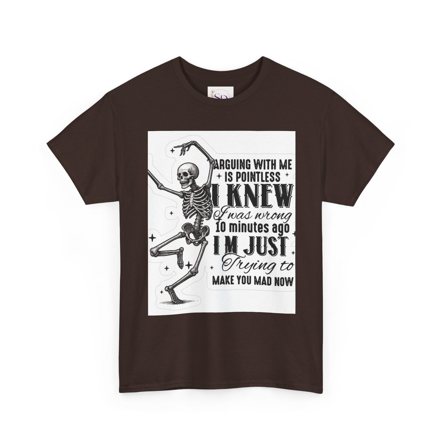 Skeleton Humor Unisex Heavy Cotton Tee - Perfect for Halloween and Casual Wear