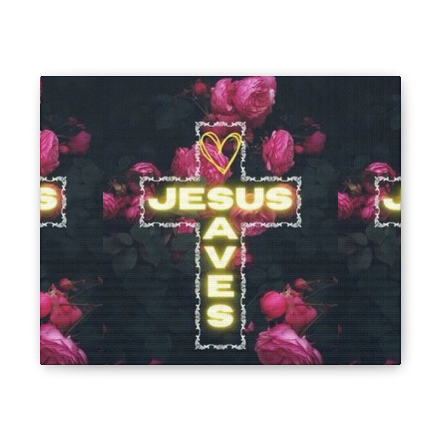 Religious Wall Art, Christian Home Decor, Jesus Saves Canvas, 0.75 inch stretched, Inspirational Gift, Religious Wall Decor, Christian Wall