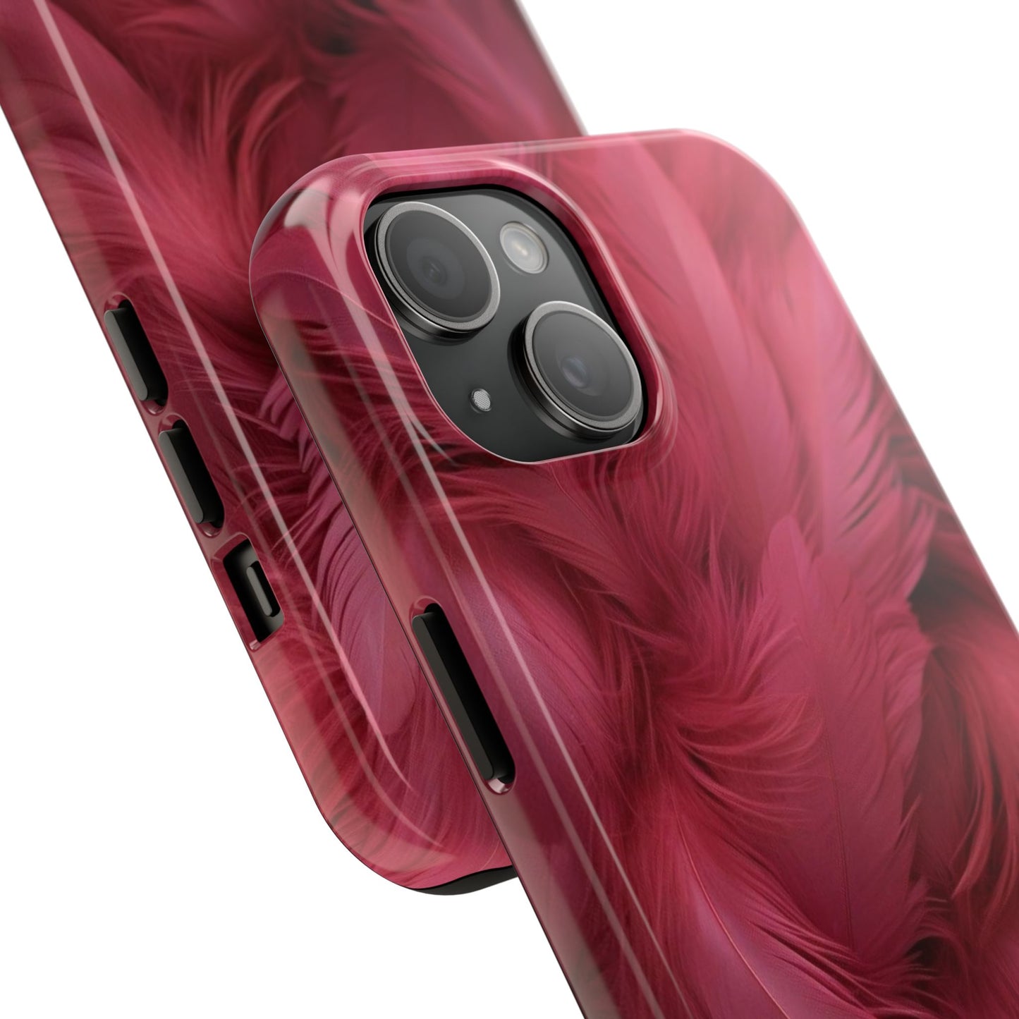 "Rebranding Into A New Badder Bitch!" Pink Feathered Tough Phone Cases