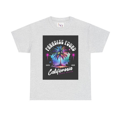 Paradise Found California Tee, Retro Summer Vibe Shirt, Beach Lover Gift, Unisex Graphic Tee, Casual Everyday Wear, Travel Souvenir