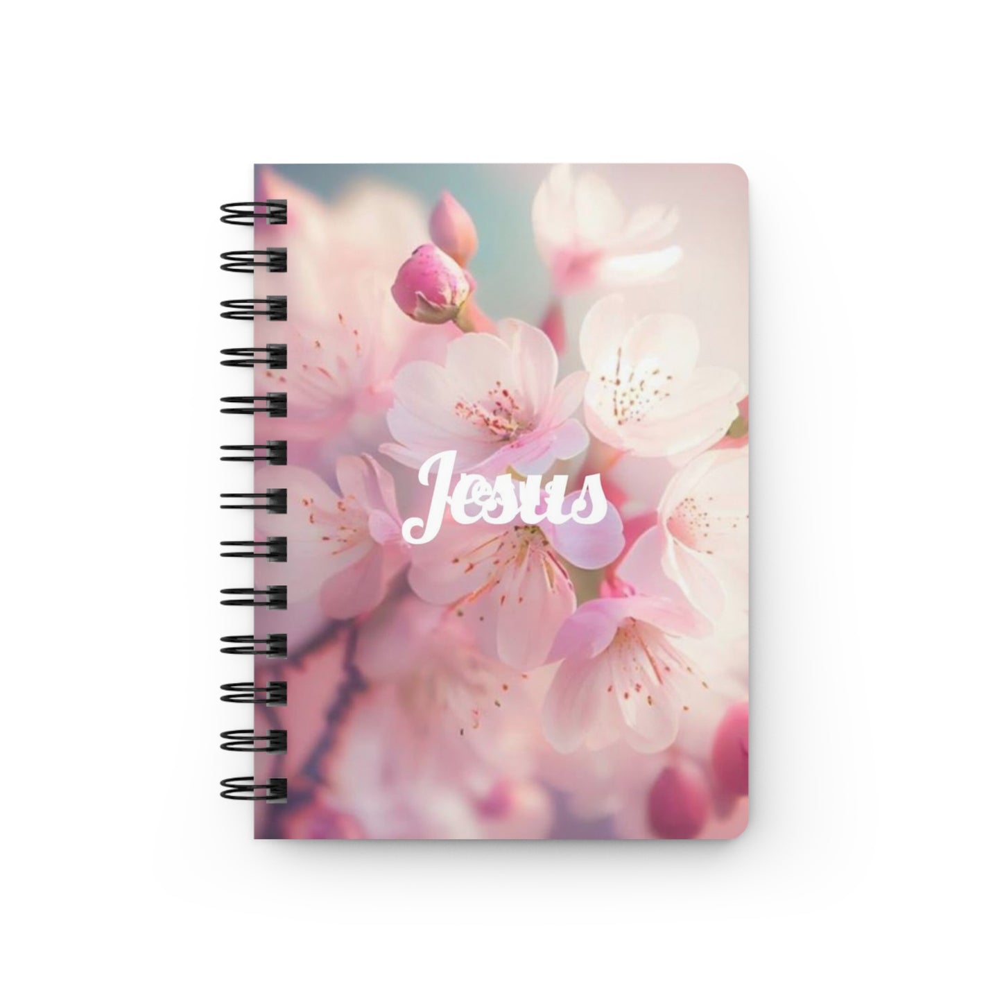 Cherry Blossom Spiral Bound Journal, Spring Writing Notebook, Inspirational Jesus Journal, Blooming Flowers Diary, Gift for Easter, Prayer
