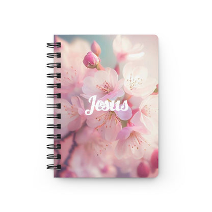 Cherry Blossom Spiral Bound Journal, Spring Writing Notebook, Inspirational Jesus Journal, Blooming Flowers Diary, Gift for Easter, Prayer