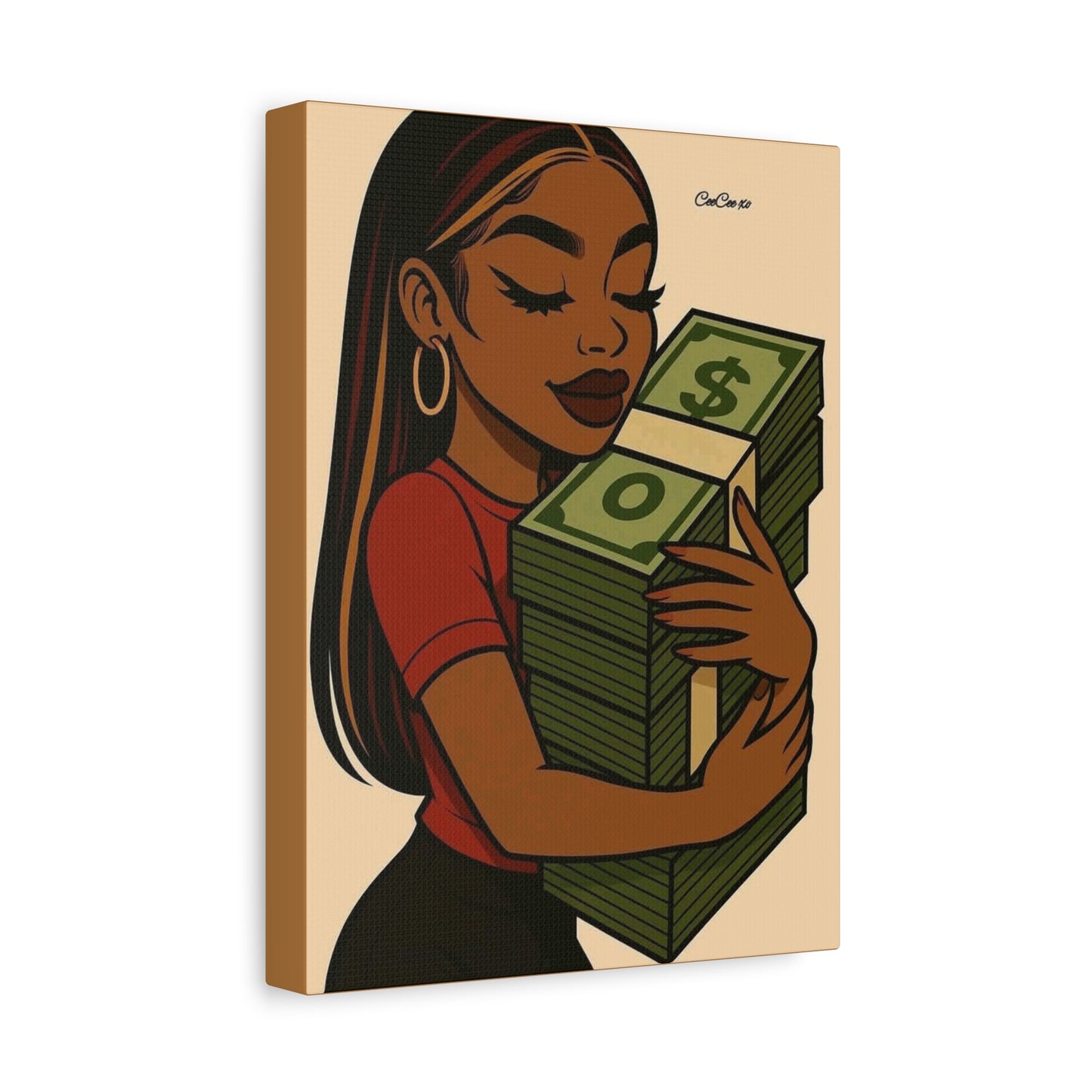 Money Love Canvas Art, Stylish Wall Decor, Inspirational Wall Art, Modern Home Decor, Unique Gift Idea