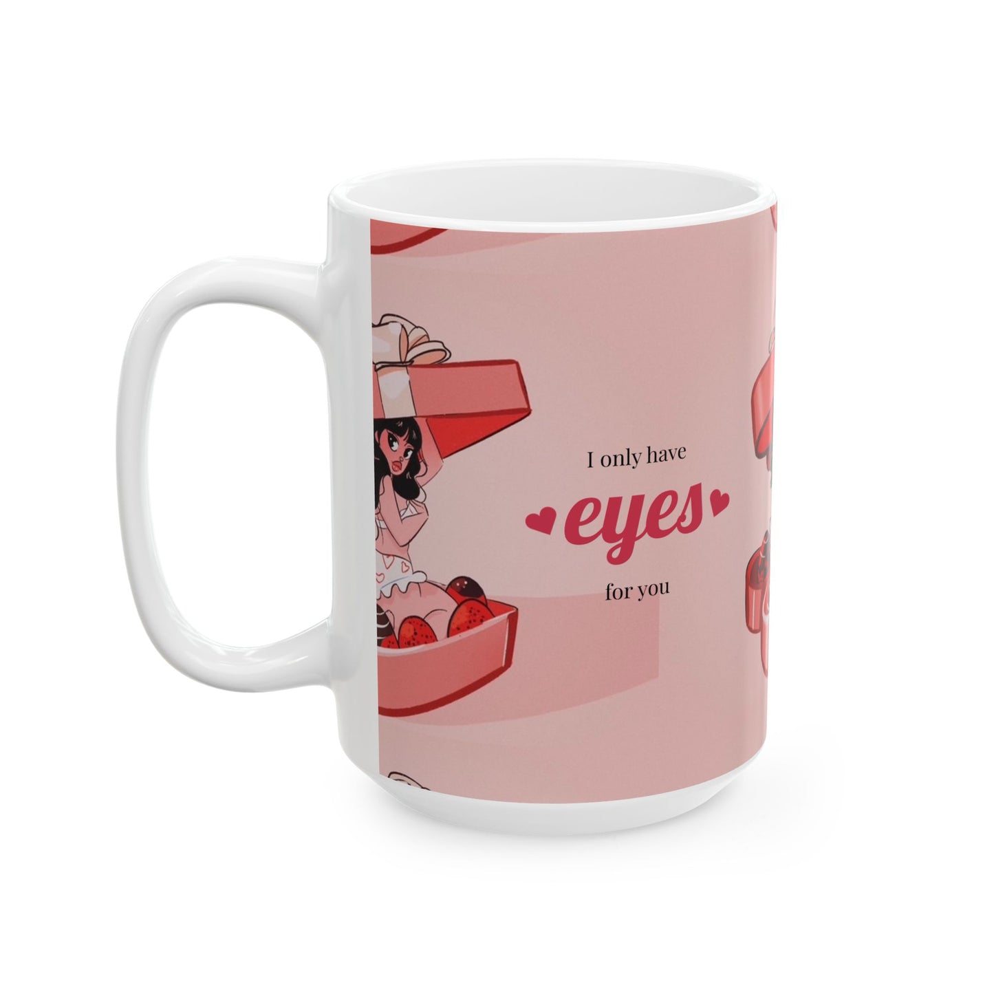 Naughty Girl Valentine's Day Ceramic Mug (11oz, 15oz)