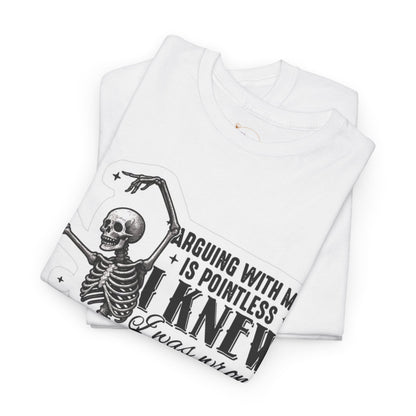 Skeleton Humor Unisex Heavy Cotton Tee - Perfect for Halloween and Casual Wear