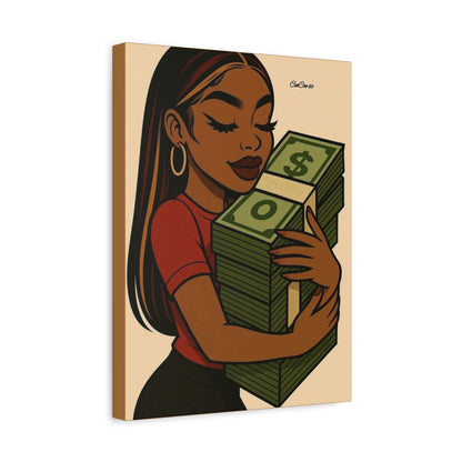 Money Love Canvas Art, Stylish Wall Decor, Inspirational Wall Art, Modern Home Decor, Unique Gift Idea