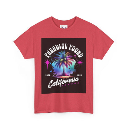 Paradise Found California Tee, Retro Summer Vibe Shirt, Beach Lover Gift, Unisex Graphic Tee, Casual Everyday Wear, Travel Souvenir