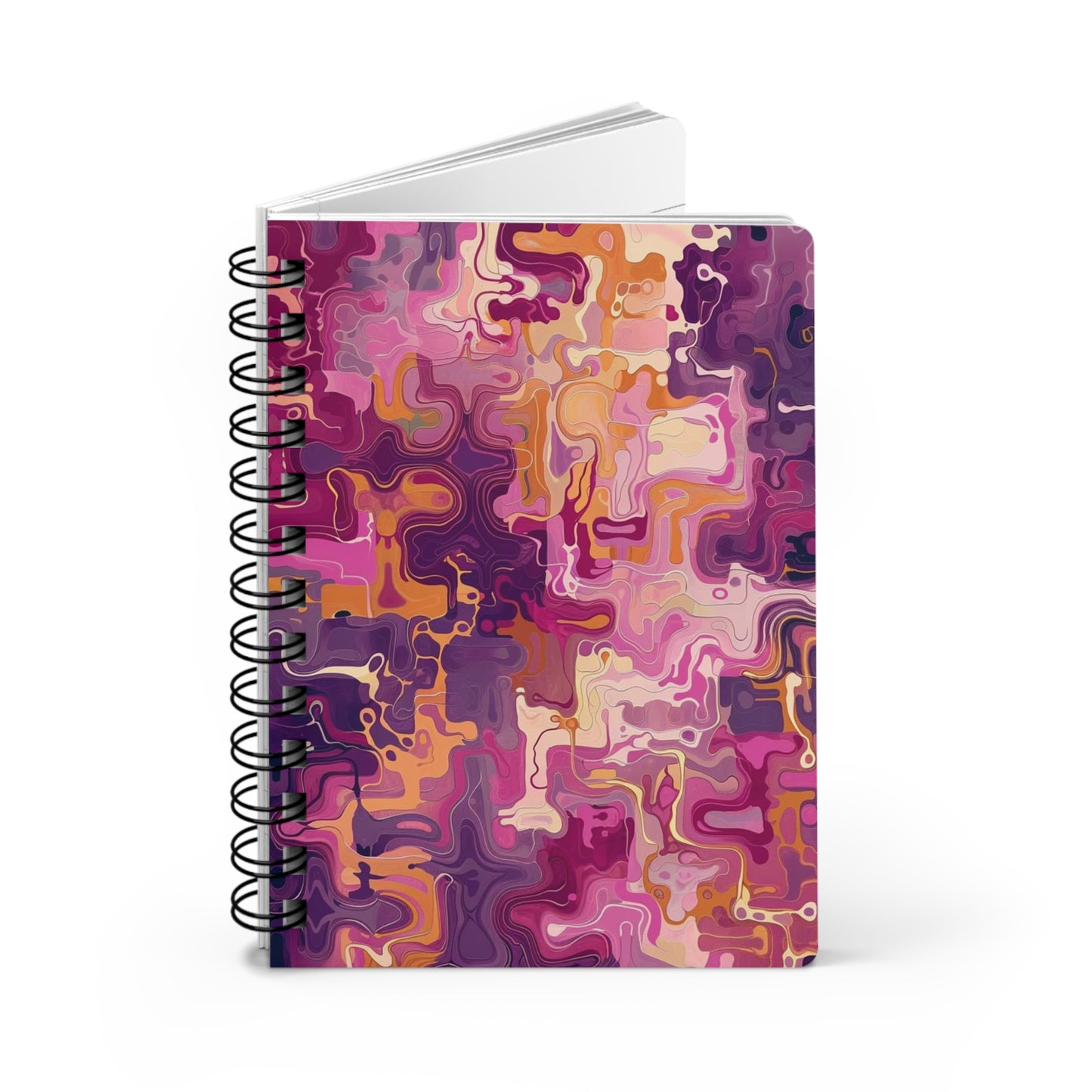 Abstract Swirl Spiral Bound Journal - Vibrant Notebook for Artists, Writers, Gift Idea, Creative Planning, Colorful Gift