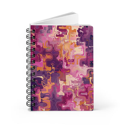 Abstract Swirl Spiral Bound Journal - Vibrant Notebook for Artists, Writers, Gift Idea, Creative Planning, Colorful Gift