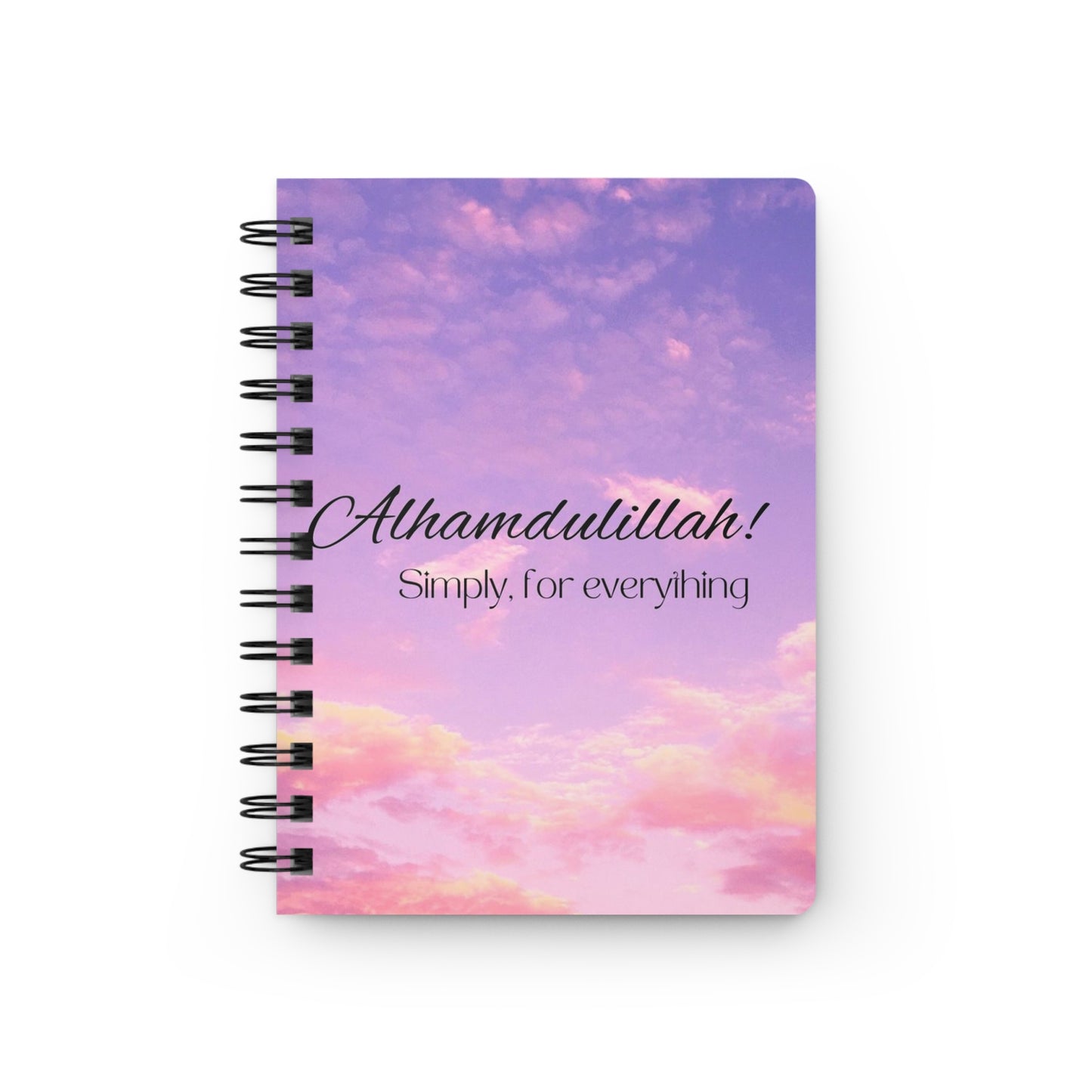 Alhamdulillah! Spiral Bound Journal for Reflection & Gratitude, Personalized Gift for New Beginnings, Perfect for Ramadan, Daily Journal,