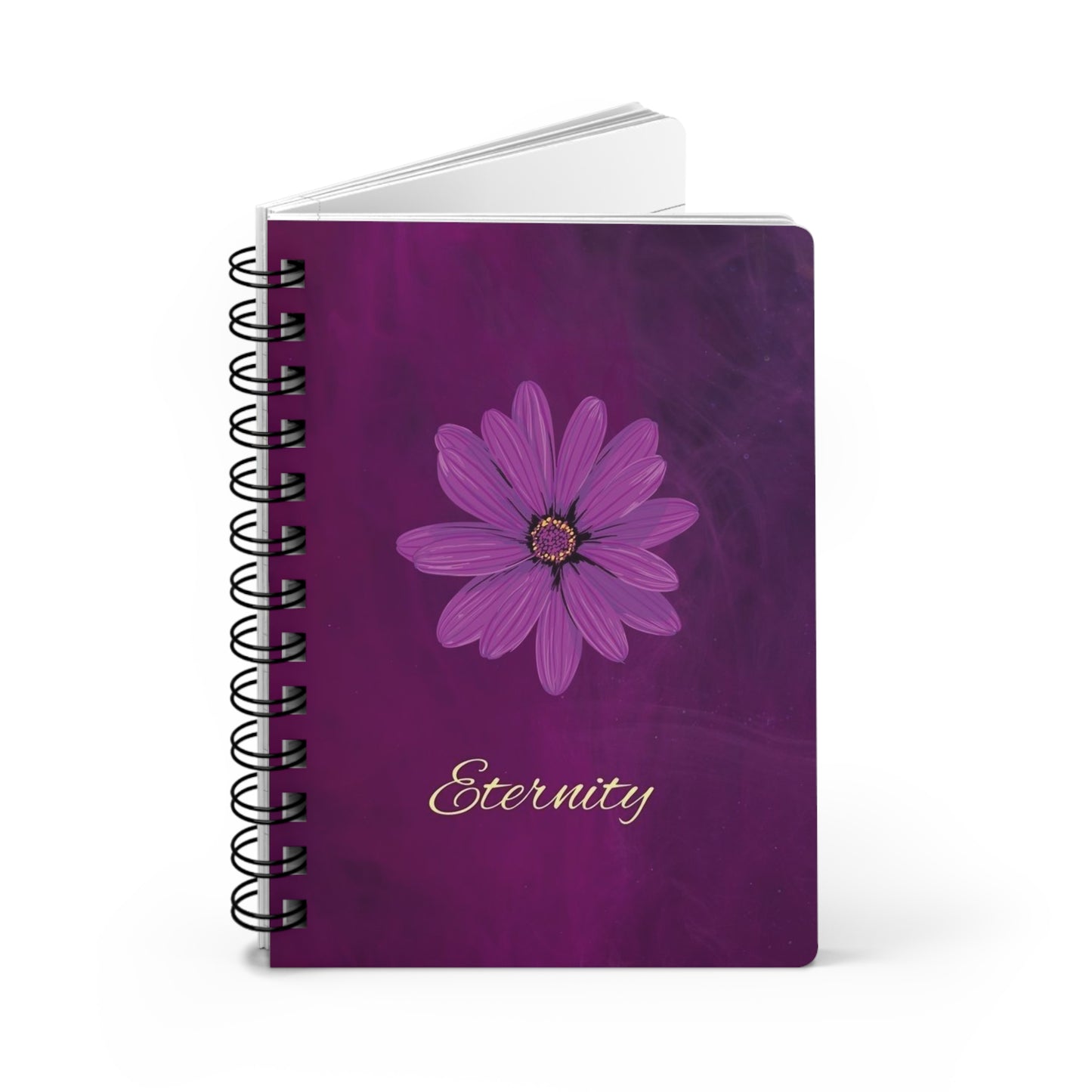 Serenity Floral Spiral Bound Journal | Purple Floral Notebook, Gift for Writers, Graduation Journal, Daily Planner, Art Therapy