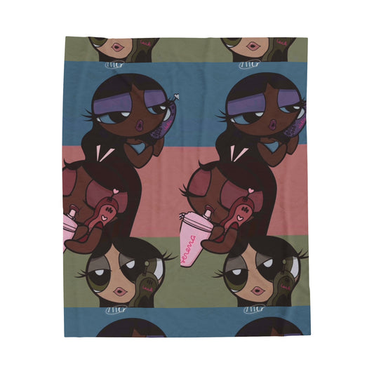 Im Just A Girl🫧🩷~ Velveteen Plush Blanket
