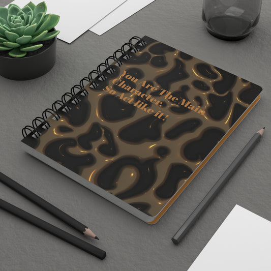 Bold Leopard Print Spiral Bound Journal, Motivational Notebook, Gift for Writers, Inspirational Journal, Self-Care Diary, Stylish Stationery