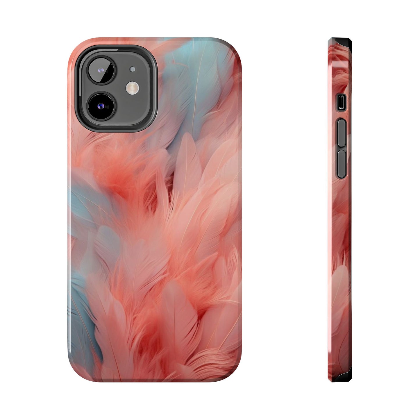 "Rebranding Into A New Badder Bitch!" ~ Pink/Baby Blue Feathered Tough Phone Cases