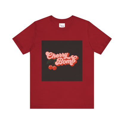 Cherry Bomb Unisex Tee | Playful Graphic T-Shirt for Casual Wear, Gifts for Friends, Summer Style, Music Lovers, Fun Tees
