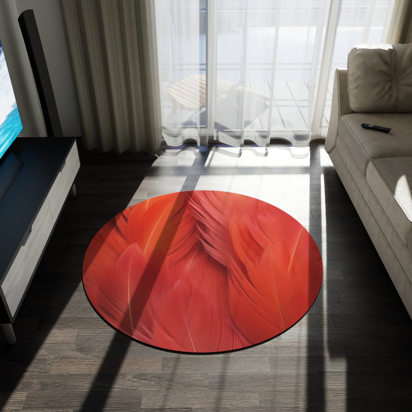 "Rebranding Into A New Badder Bitch!"~ Orange Round Rug