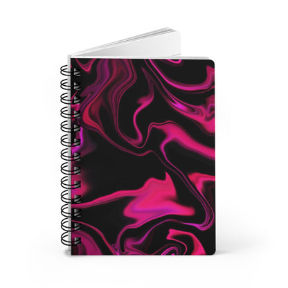 Abstract Pink & Black Spiral Bound Journal | Perfect for Writers, Creative Minds, Gift for Students, Cool Note-taking