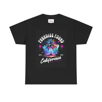 Paradise Found California Tee, Retro Summer Vibe Shirt, Beach Lover Gift, Unisex Graphic Tee, Casual Everyday Wear, Travel Souvenir