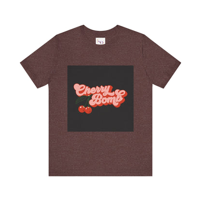 Cherry Bomb Unisex Tee | Playful Graphic T-Shirt for Casual Wear, Gifts for Friends, Summer Style, Music Lovers, Fun Tees