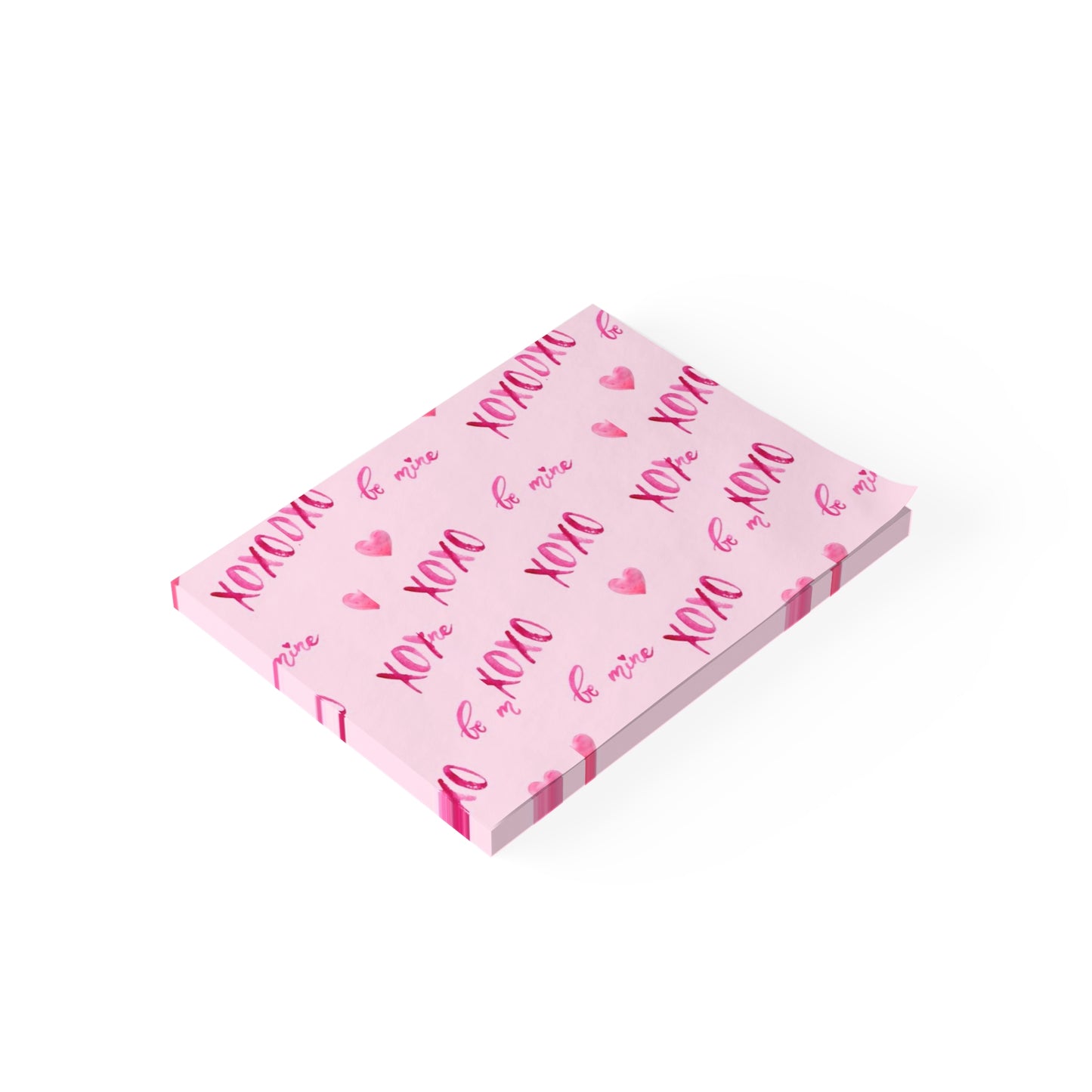 Post-it® Note Pads, xoxo pink design, Sticky Notes, Love Notes, Office Supplies, Stationery, Valentines Day Gift