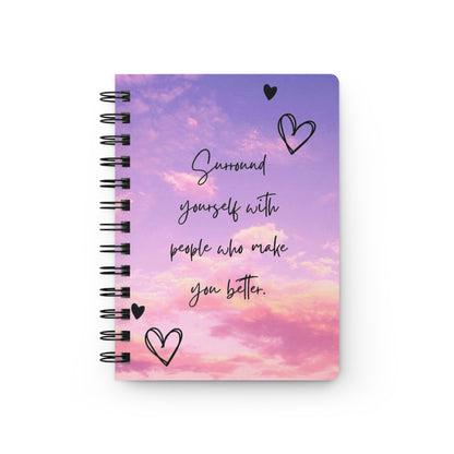 Inspirational Spiral Bound Journal - Motivational Quote, Self-Care Diary, Gift for Friends, Art Journal, Gratitude Notebook